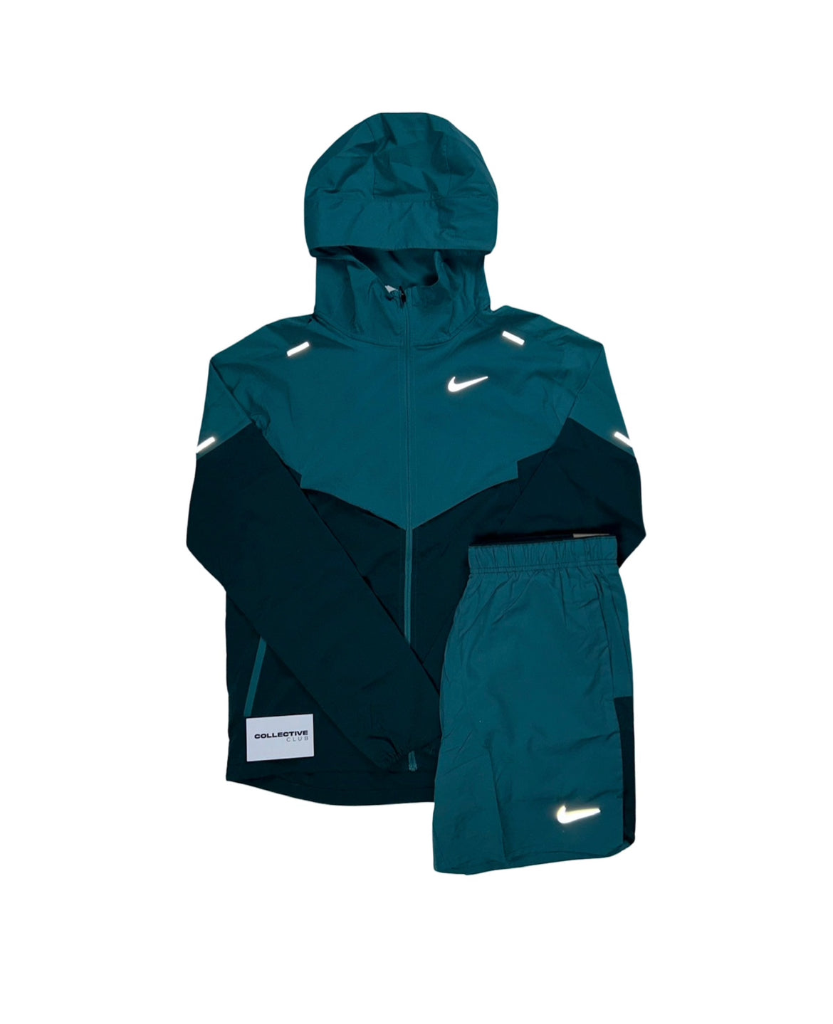 Teal Nike Windrunner/Teal challenger shorts Set