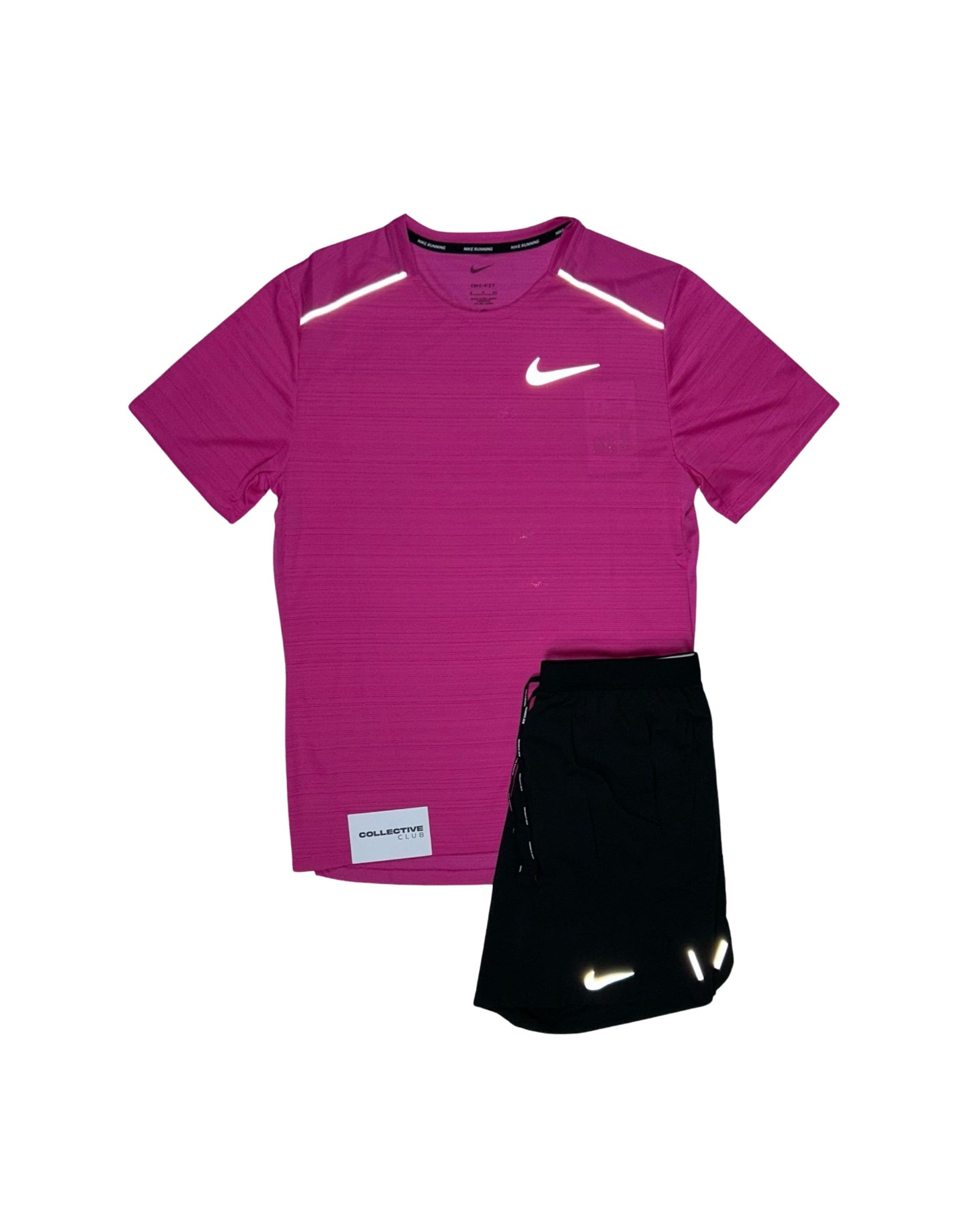 Hot pink Miler with Black Flex Stride Nike Set