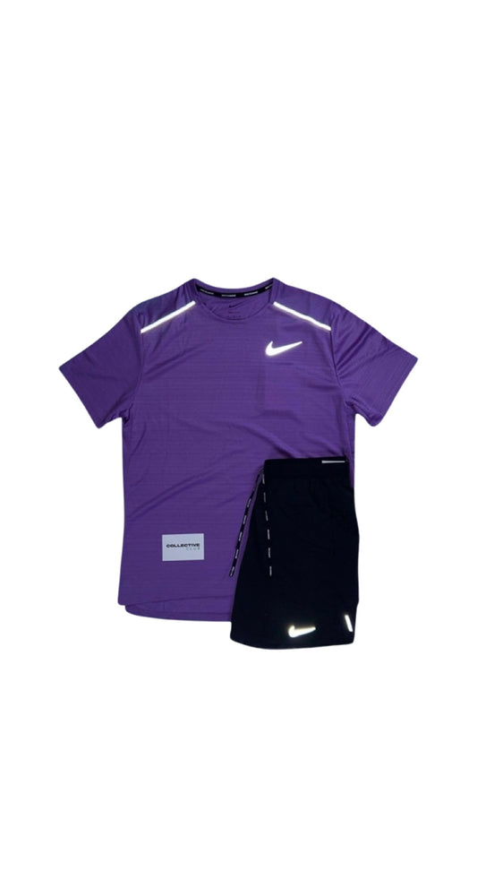 Violet Miler with Black Flex Stride Nike Set